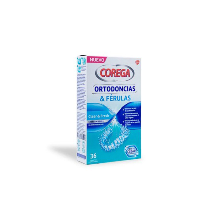 Corega Ortodoncias y Férulas 36 tabletas limpiadoras