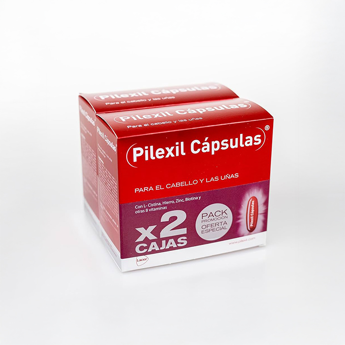 Pilexil cápsulas con vitaminas y minerales X2 Cajas